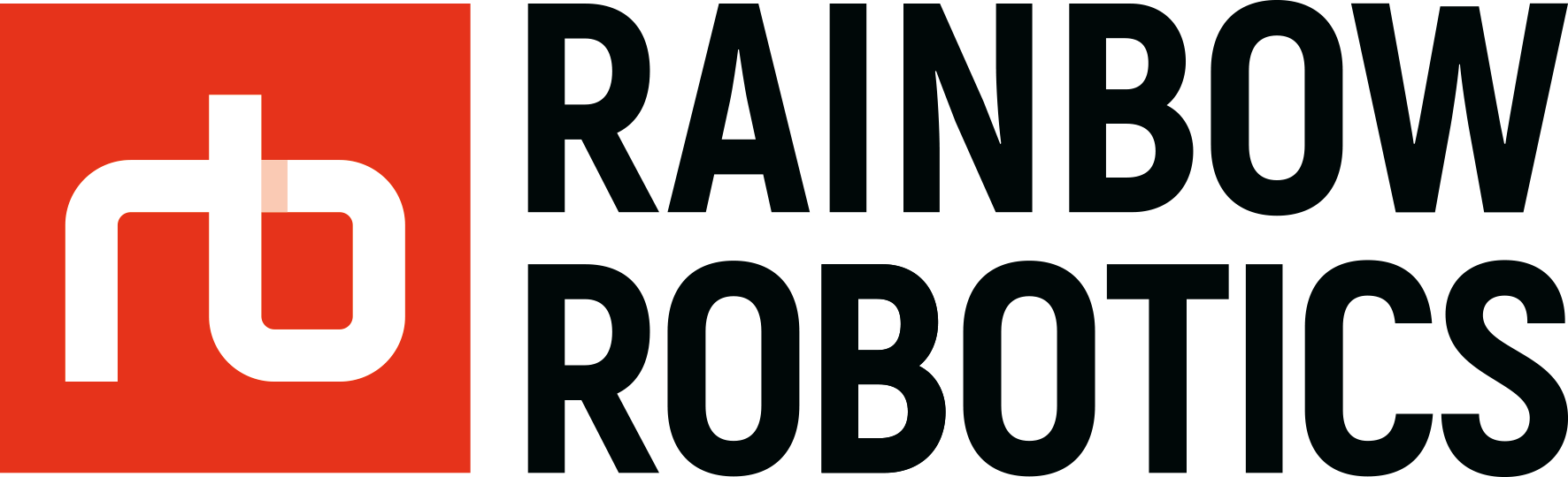 Rainbow Robotics wordmark in black on a transparent field